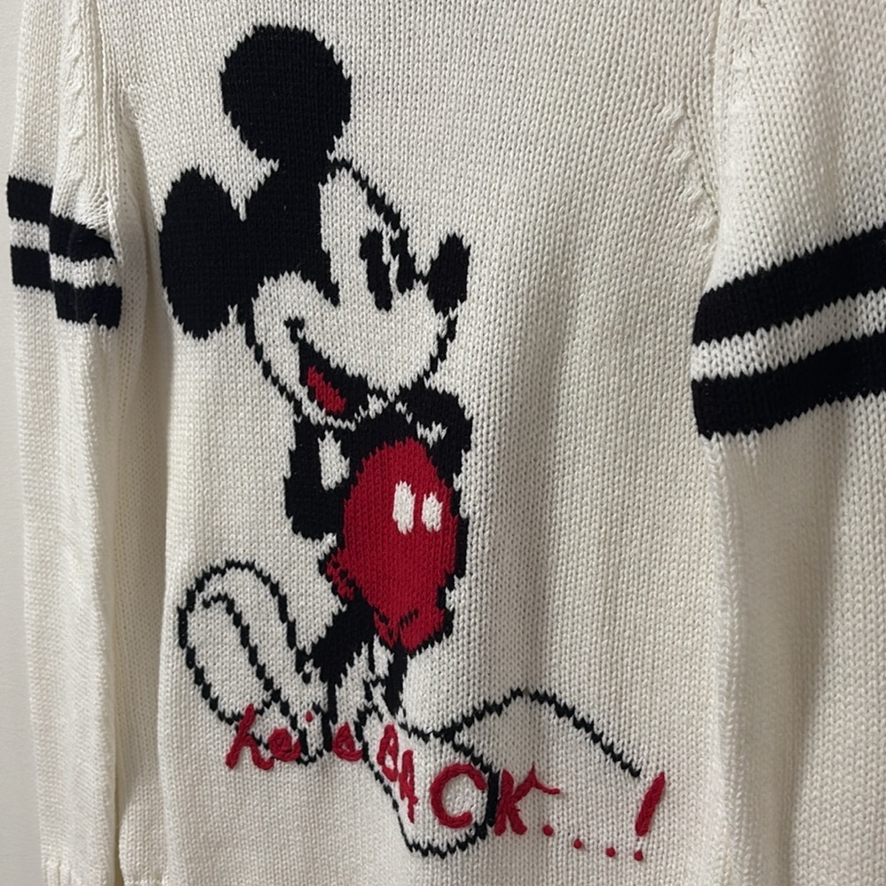 NWT PRINCESS GOES HOLLYWOOD (4) Mickey Mouse Sweater Disney Cotton Blend *FLAW - Picture 4 of 16